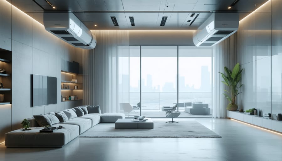 High-end ventilation system seamlessly integrated into modern room design