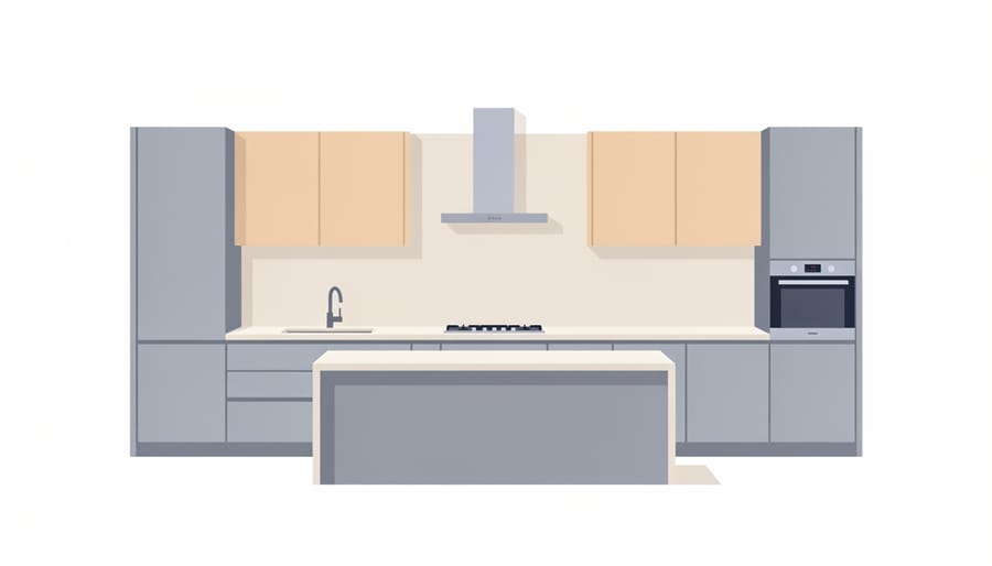 Kitchen showing cohesive materials and a harmonious color palette across countertops, cabinetry, and hardware